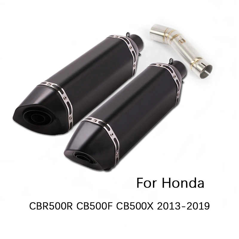 

For Honda CBR500R CB500X CB500F 2013-2019 Motorcycle Exhaust Pipe Mid Link Pipe Slip On 51mm Muffler Removable DB Killer Escape