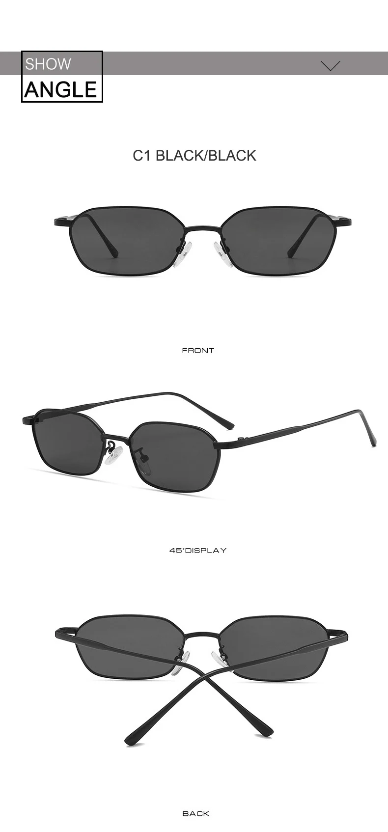 OEC CPO Kleine Quadratische Sonnenbrille Frauen Männer Marke Steampunk Metall Rahmen Sonnenbrille Männer Retro Brille UV400 Brillen O949 – Detail 7