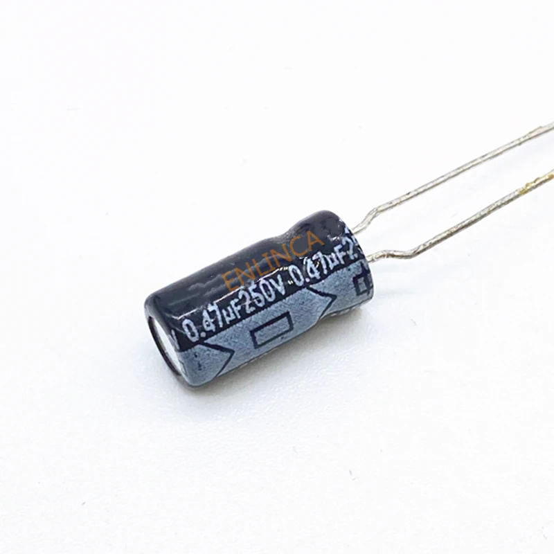 

50PCS Higt quality 250V0.47UF 6*11mm 1UF 250V 6*11 Electrolytic capacitor