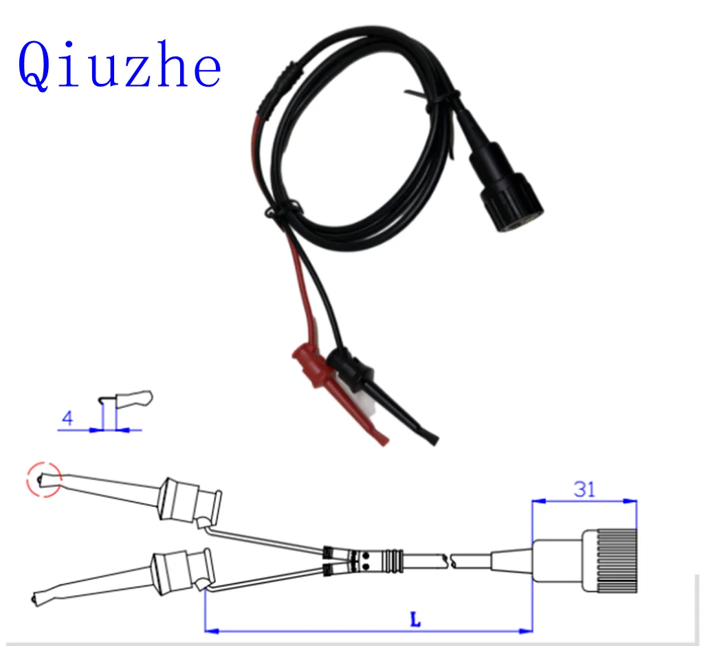 

Soft Coaxial Cable Insulation, BNC Male Plug, 2 x Test Hooks, Used for Oscoscope Testing, All-Inclusive, 50 ohm