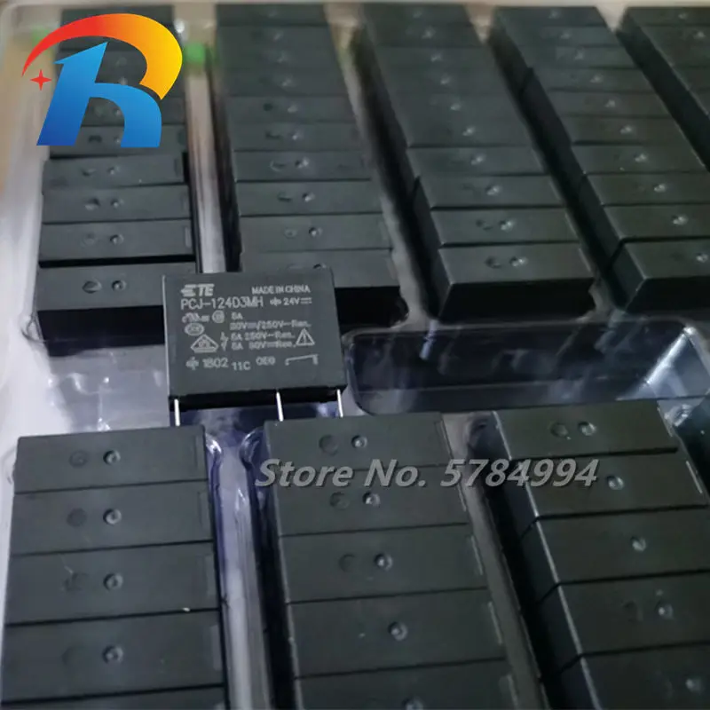 Free shipping 10pcs/lot 100% New Original TE OEG Power Relay PCJ-105D3M 5VDC PCJ-112D3M 12VDC PCJ-124D3M 24VDC 3A 5A 250V 4Pins