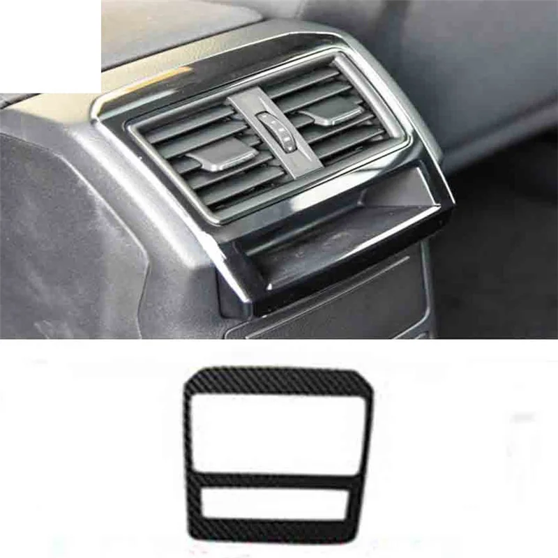 1PC Car stichers Carbon Fiber Grain Rear Air Conditioning Outlet Decoration Cover For 2016 2017 2018 Skoda Superb 3V3