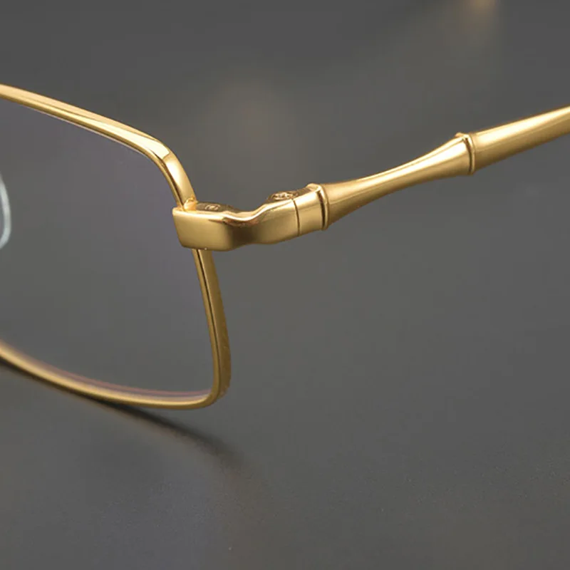Cubojue 24k Gold Titanium Reading Glasses Men High Quality Brand Presbyopia Spectacles Full Rim Ultra Light Eyeglasses