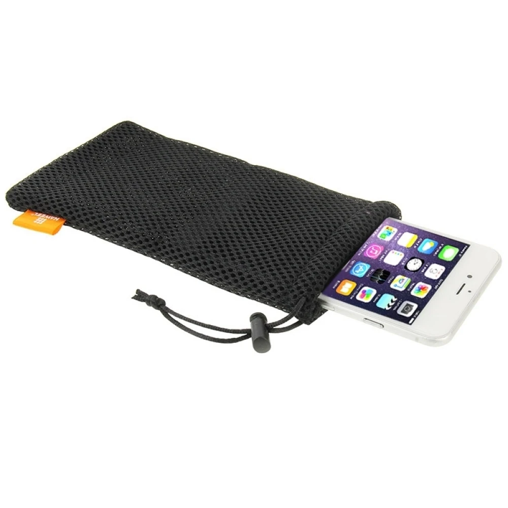 HAWEEL Headphone Phone Nylon Mesh Storage Pouch Bag For Smart Phones/iPad/Power Bank/Camera Accessories/18.5x9cm/24x16cm