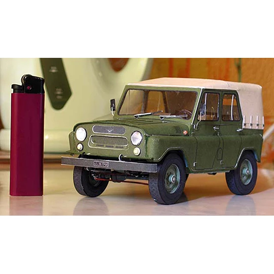 1:25 Scale WW II Soviet Union UAZ-469 Off-road Vehicle Model DIY 3D Paper Card Building Sets Military Model Toys