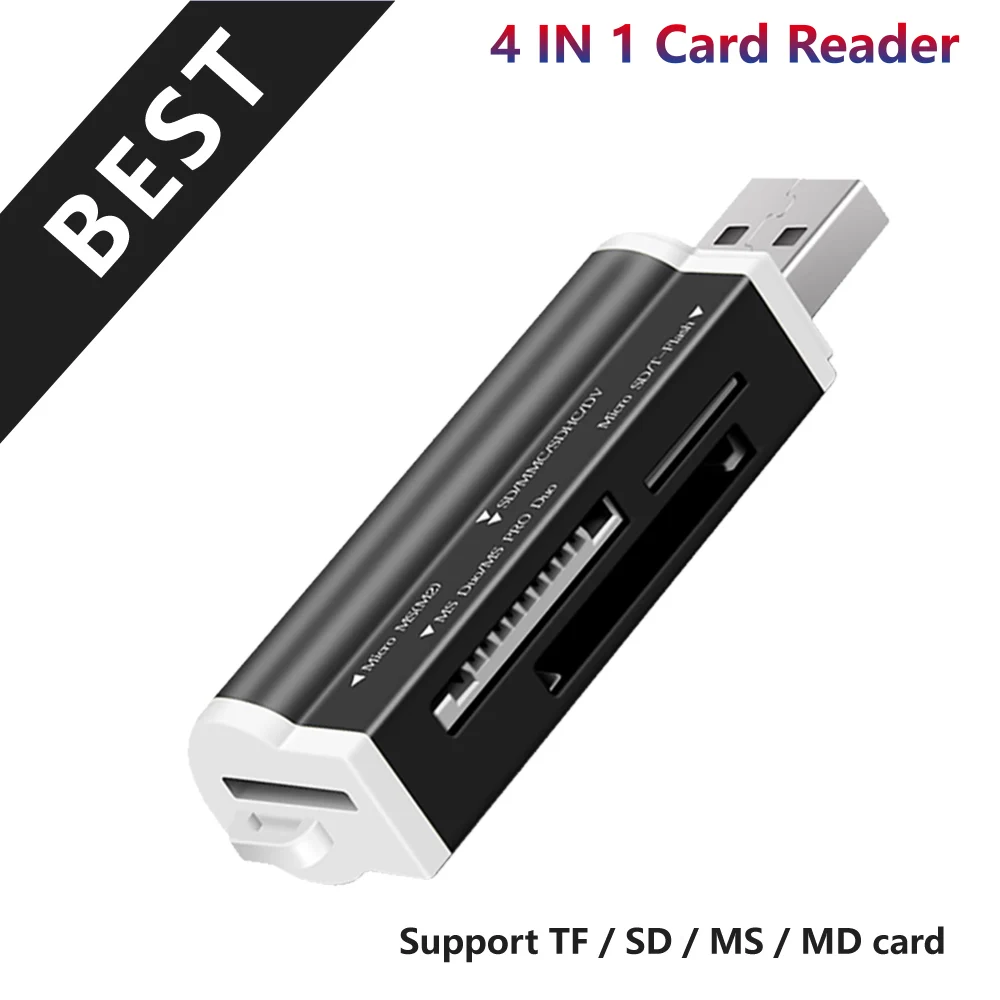 Smart All In One Card Reader Multi In 1 Card Reader SD/SDHC MMC/RS MMC TF/MicroSD MS/MS PRO/MS DUO M2 Card Reader