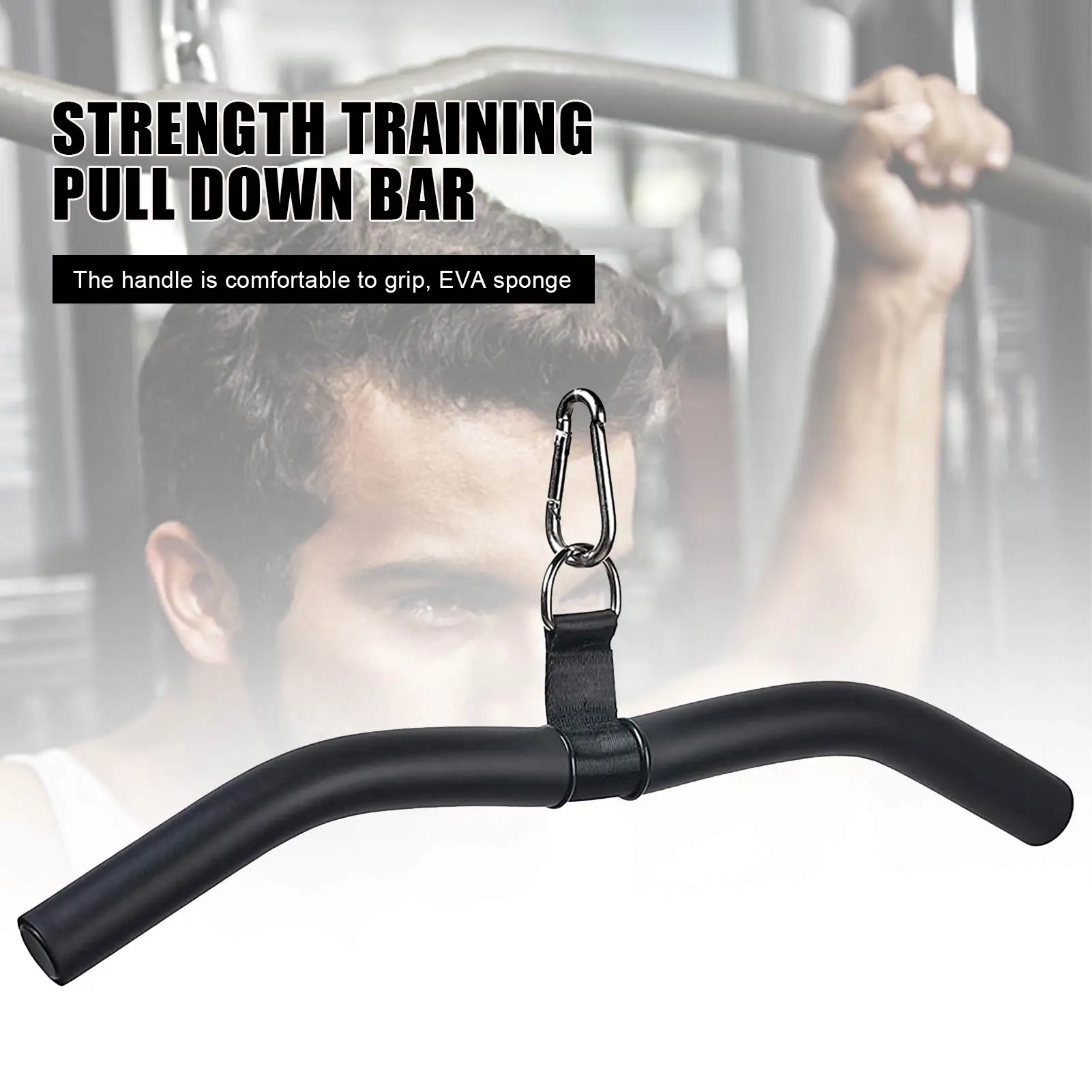 Gym Fitness Lat Pull Down Bar Pully Cable Machine T-Bar Handle Grip Equipment Strength Triceps Train For Cable Rowing Machine