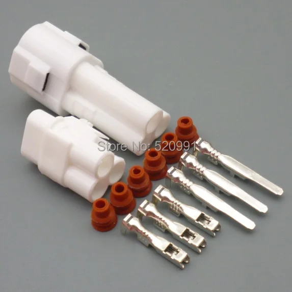 shhworldsea 2.2mm Series sealed 3 pin way male female white automotive connector for 6187-3231 6180-3241