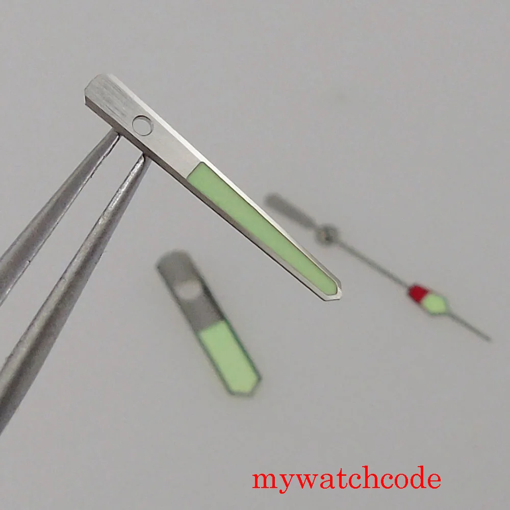 Stereoscopic Silver Watch Hands Needles Super Japan C3 Luminous Fit NH35 NH36 4R35 4R36 Movement Watch Replacement