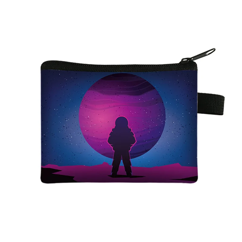 Portemonnee Mini Tas Nieuwe Ruimte Astronaut Kinderen Nul Portemonnee Student Draagbare Card Bag Coin Sleutel Opbergtas Polyester hand Tas