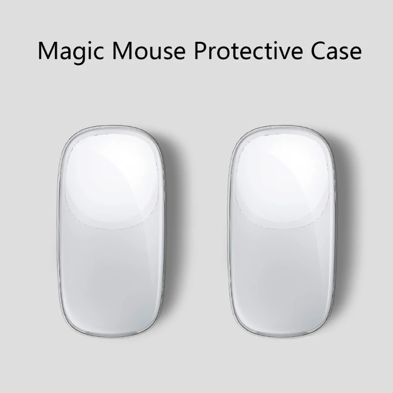 Transparent Soft Silicone Case Compatible for Magic Mouse 1 / 2 , Portable Protector Anti-Scratch Protective Skin Cover