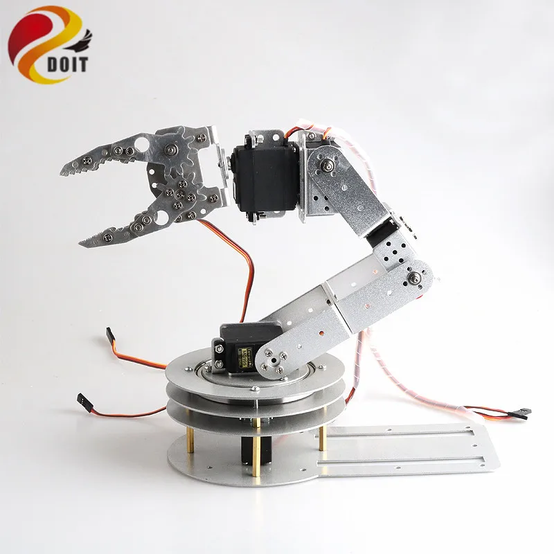 SZDOIT 新しい 6 軸アルミ合金ロボットアーム、教育競技用 6 サーボ付き多機能ロボット