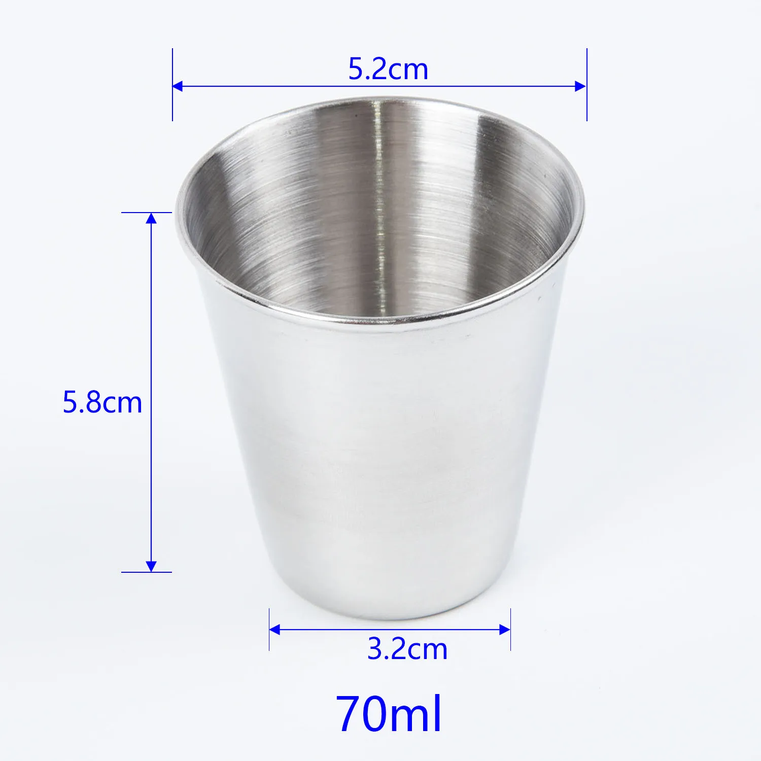 30,70,180,320ml Stainless Steel Beer Cola Milkshake Cup For Coffee Shop Bar Office / For Coffee Cola Milk Single Wall Mini Cup