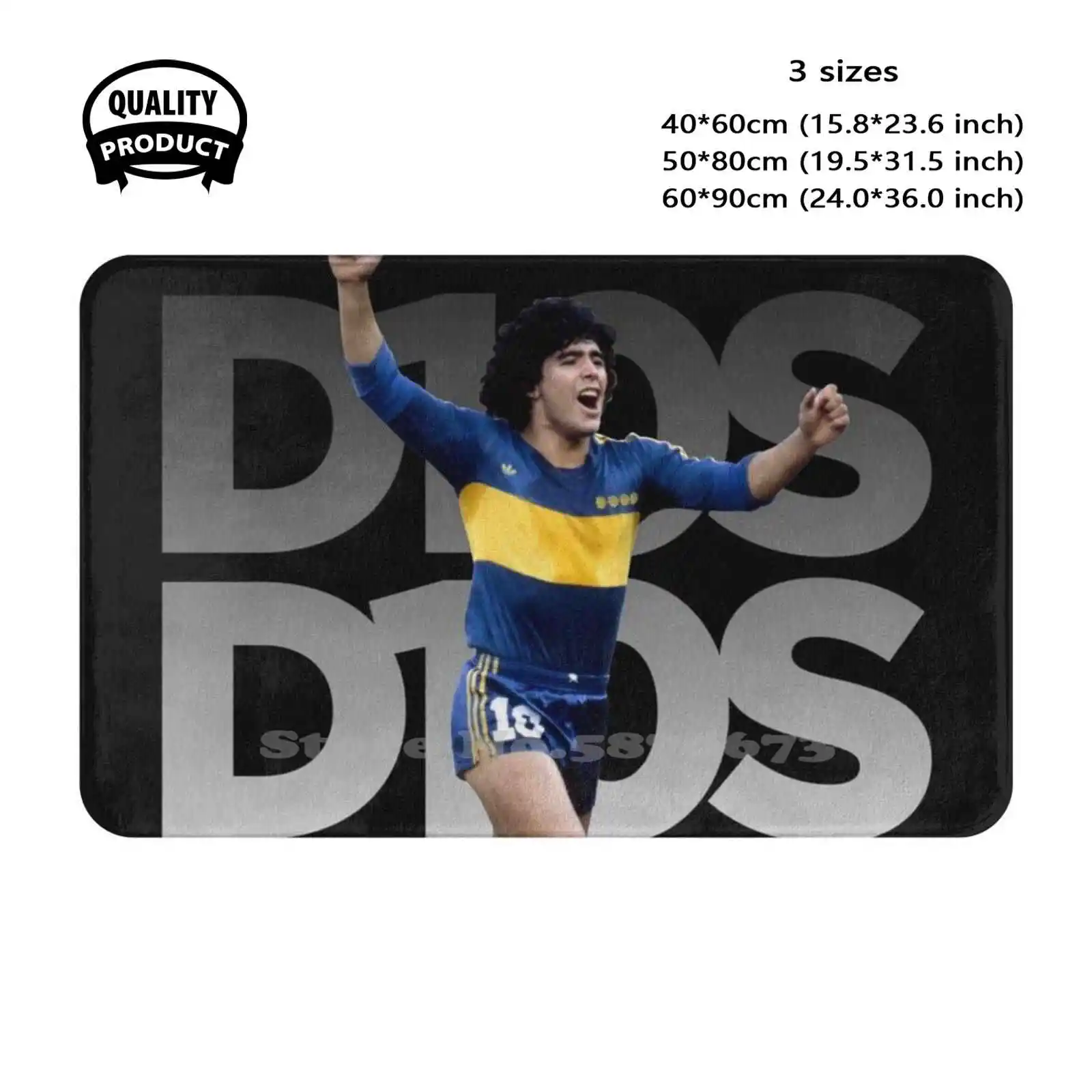 Maradona D10S Soft Cushion Home Carpet Door Mat Car Rug Maradona D10S Diego Maradona El Diego Goat Argentina 86 Argentinian