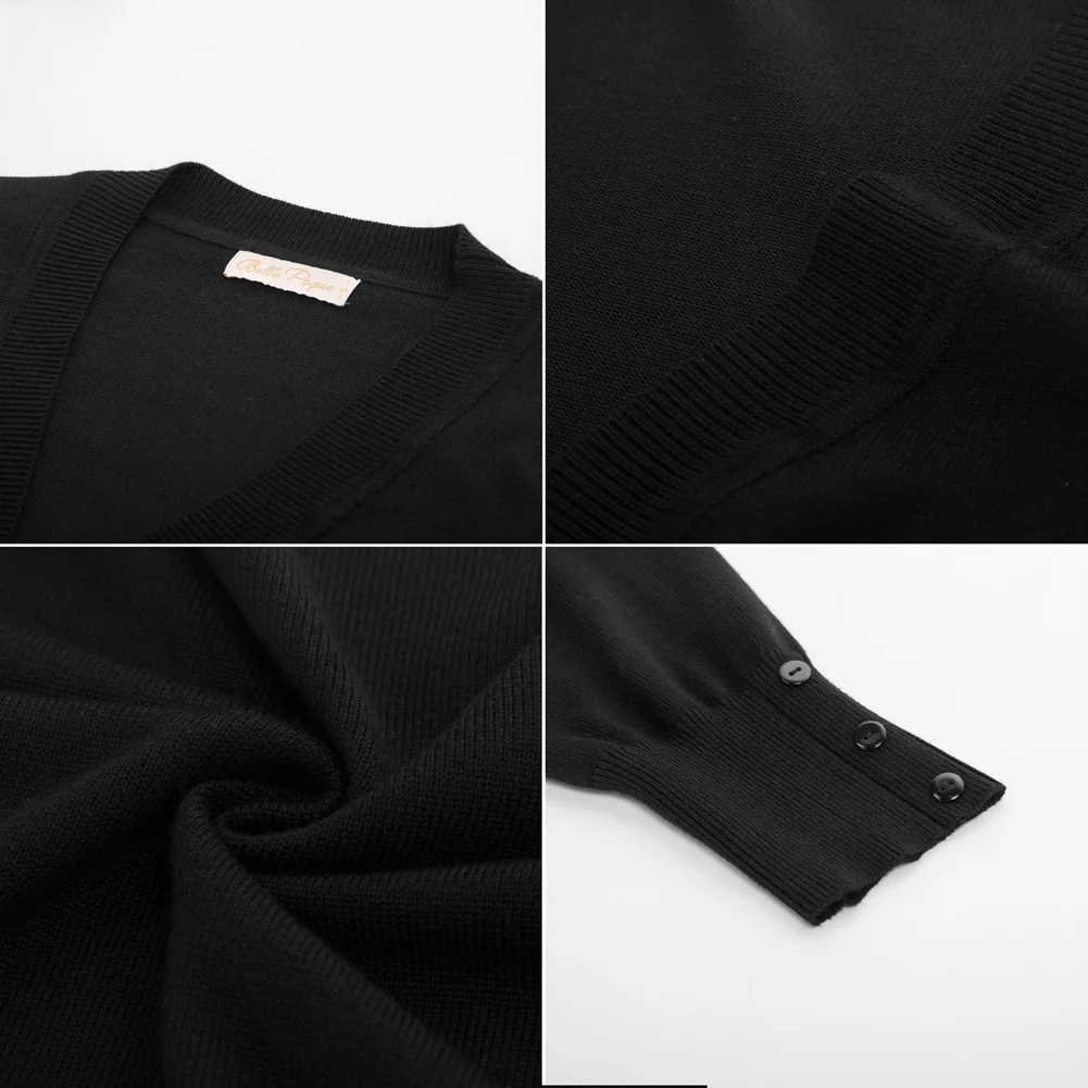 BP Women Knitted Bolero 3/4 Sleeve Open Front Sweater Cardigan Cropped Three Quarter Length Sleeves Knitwear