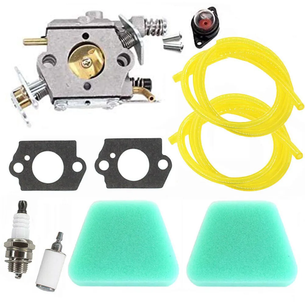 Chainsaw Carburetor For Partner 350 351 370 390 420 Mcculloch 333 335 338 Poulan 050 2055 2115 Primer Pump Spark Plug Carb Kit