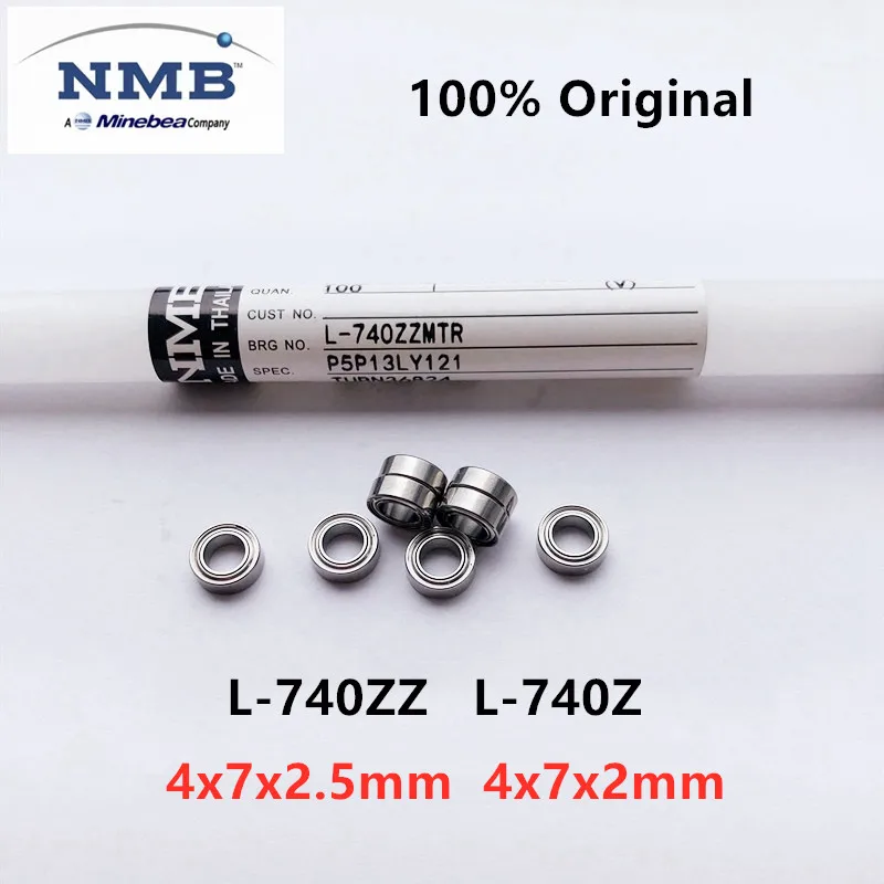 50pcs original NMB high speed bearing L-740ZZ L-740Z 4*7*2.5 4*7*2 mm MR74ZZ MR74Z 674Z precision miniature ball bearings