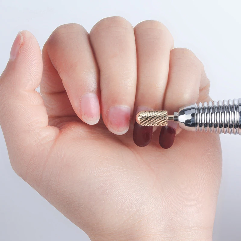 Ausverkauf! Fräser aus goldenem Hartmetall für elektrische Nagelbohrmaschinen, Maniküre-Maschinen, Pediküre-Nagelfeilen-Zubehör – Detail 3