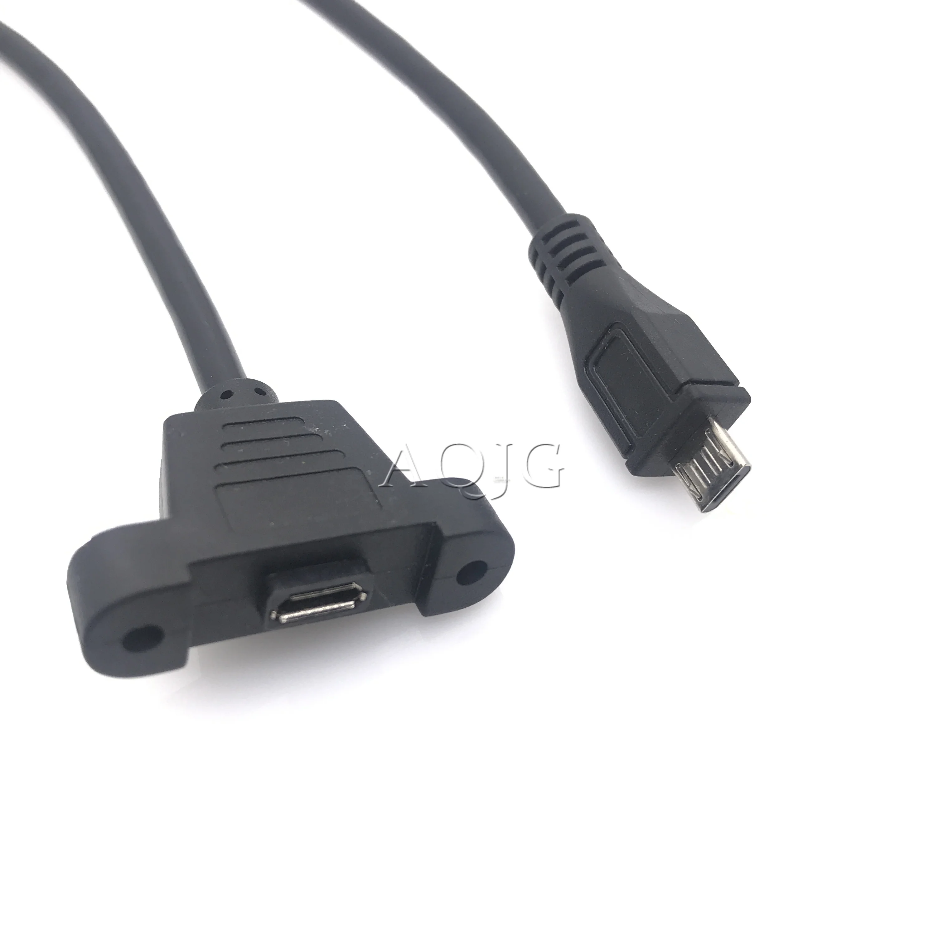 Micro USB USB 2.0 Male Connector to Micro USB 2.0 Female Extension Cable 30cm 50cm With screws Panel Mount Hole