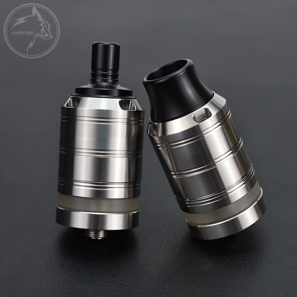 

Cabeo DL MTL RTA Atomizer 24mm Single Coil 316ss 5.ml Capacity 510 thread Electronic Cigarette Rebuildable Tank vape Vaporizer