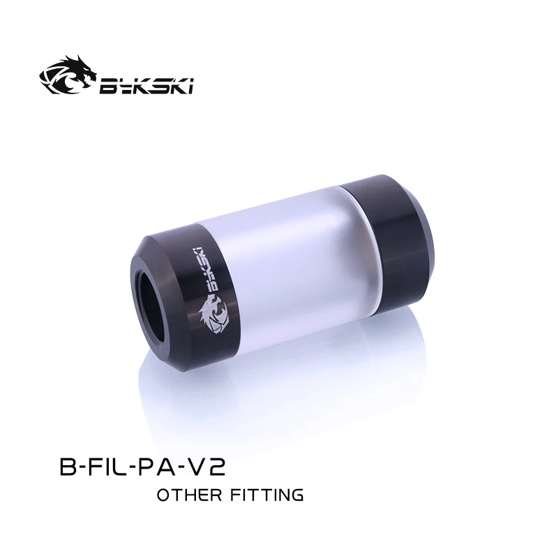 Bykski B-FIL-PA-V2 Double G1/4 Metal +Acrylic Filter Water System Dedicated Dual Spiral Pattern Brass Connector Computer Fitting