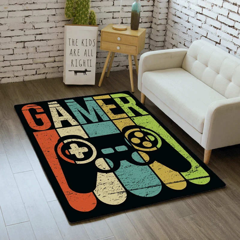 Game Console Fantasy Carpet Fashion Trend Video Game Living Room Carpet Mat Children Bedroom Game Theme Cartoon Carpet Mandala