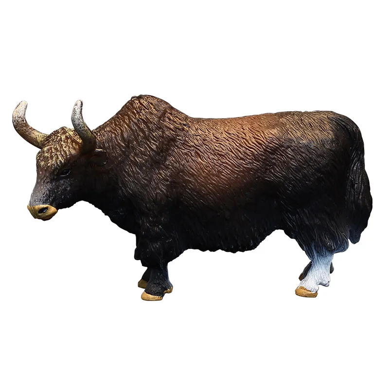 

Classic Black Yak Animals Action Figures Cattle Bull OX Figurine Pvc Cute Lifelike Model Educational Toy