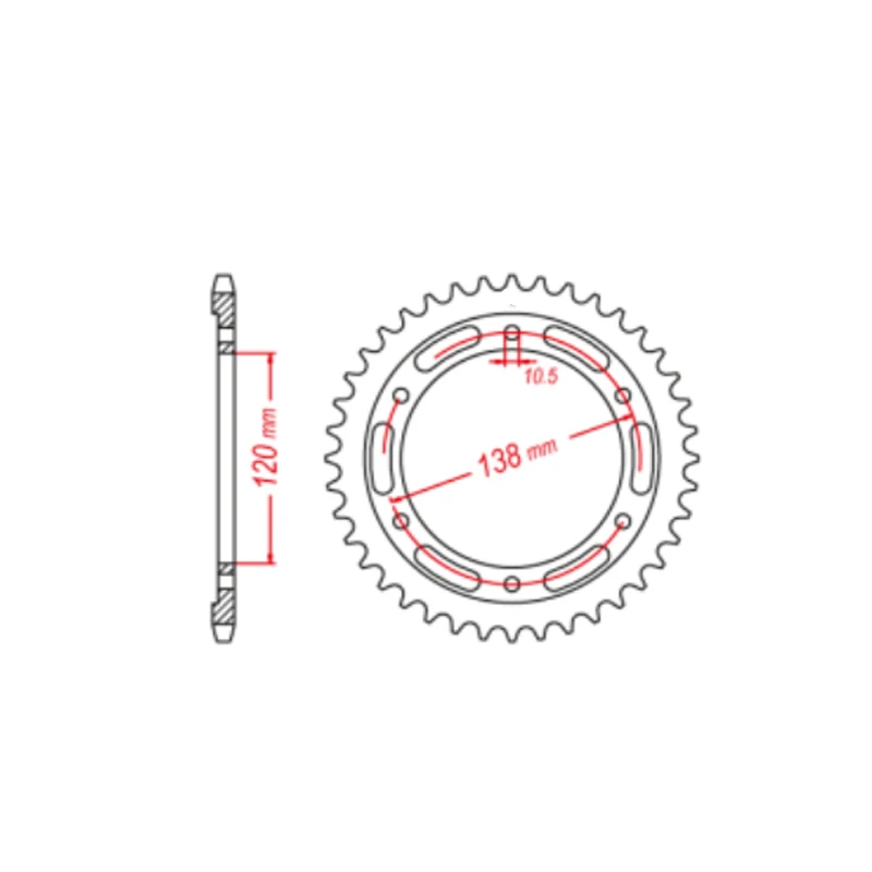 520 36T 38T 120mm Rear Sprocket Gear Staring Wheel For Honda CBR250 CBR250R CB300 CB300F CB300FA CBR300 CBR300R CBR 250 CB 300