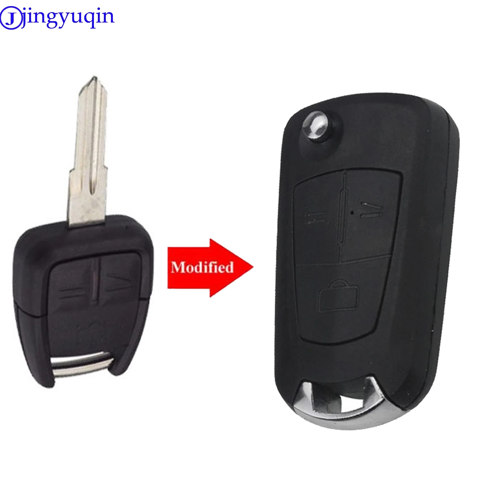 

jingyuqin 3B Modified Folding Key Case Shell Fob For Vauxhall / Opel / Astra H / Corsa D / Vectra C / Zafira Left Blade