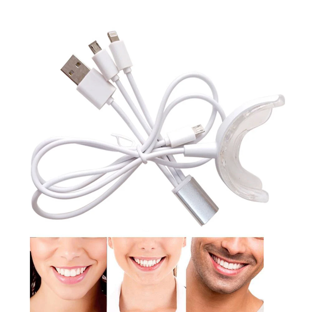 Smart LED Teeth Whitening Portable USB Charging Led Blue Light Dental Whitening Instrument Teeth Whitening Device Equipment