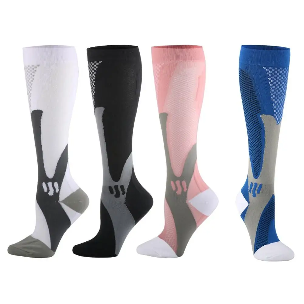 Outdoor Running Sports Breathable Nurses Compression Calf High Socks Stocking