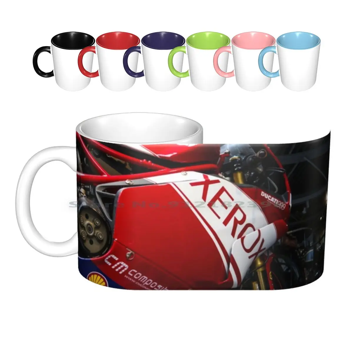 Troy Bayliss Wsb 999 Ceramic Mugs Coffee Cups Milk Tea Mug Troy Bayliss Xerox 999 World Superbikes Wsb Racing 2006 Red Course