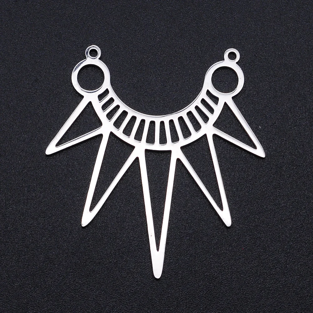 10pcs/lot Geometric DIY Earring Charms Wholesale 316 Stainless Steel Triangle Connectors Charm Arrow Waterdrop Jewelry Pendant