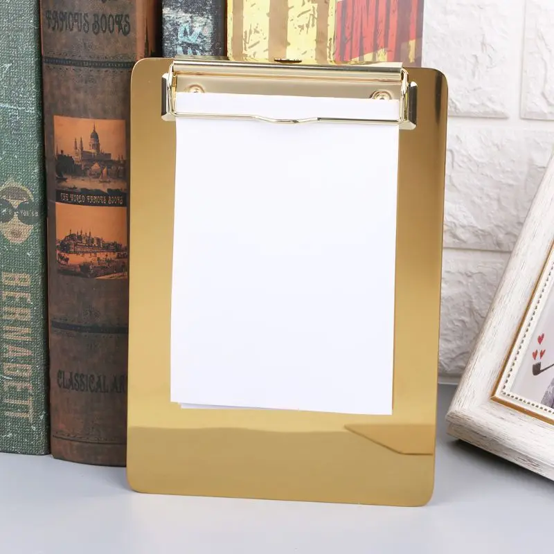 Metal Clipboard Writing Pad File Folders Document Holder Desk Storage School Office Stationery Supply 3 Sizes