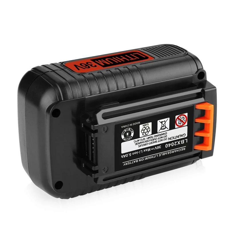 36V MAX 5.0Ah 6.0Ah akumulator litowo wymienna bateria dla dotyczące swojej Black & Decker LBX2040 LBXR36 LBXR2036 BL2036 LBX1540 LST136W