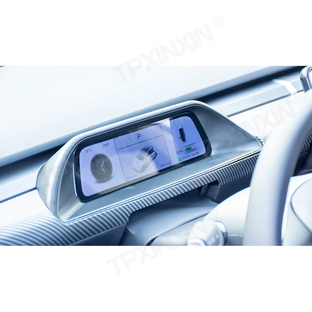 Android Digital Meter Bildschirm Für Tesla Auto GPS Navigation Kopf Einheit Multimedia IPS Auto Dashboard Instrument Display