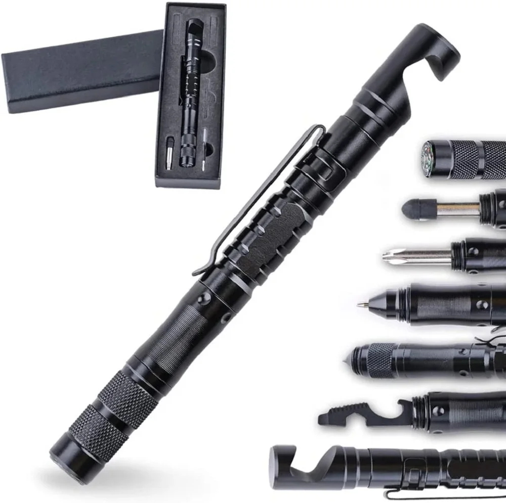 Multitool Tactical Pen 11 in 1 Emergency & Survival Pen with 3 Refills  Screwdriver Multi-Purpose Tool Pen for Outdoor Adventure