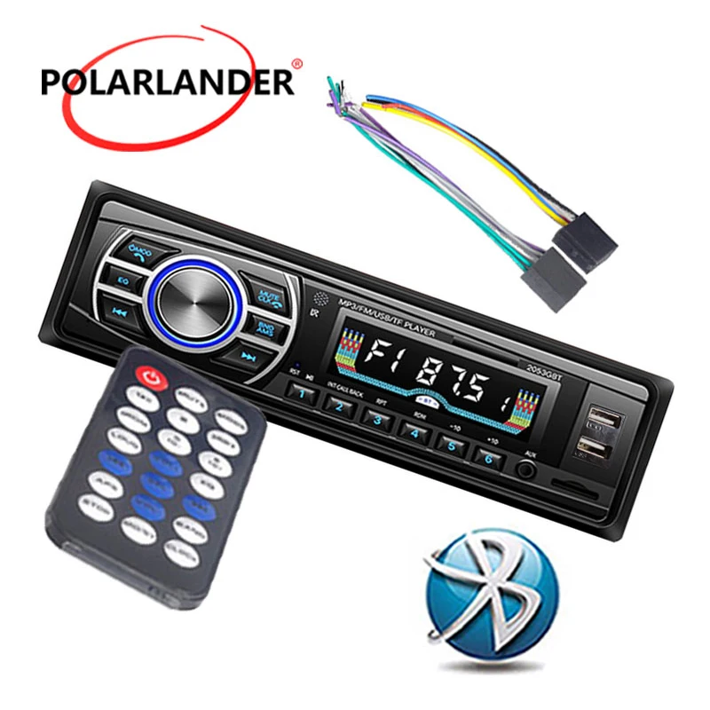 Car Radio 1 Din MP3 Player Car Stereo Bluetooth 24V Aux-in Support USB / SD / MMC Card Reader OLED Color Screen FM Audio Turner