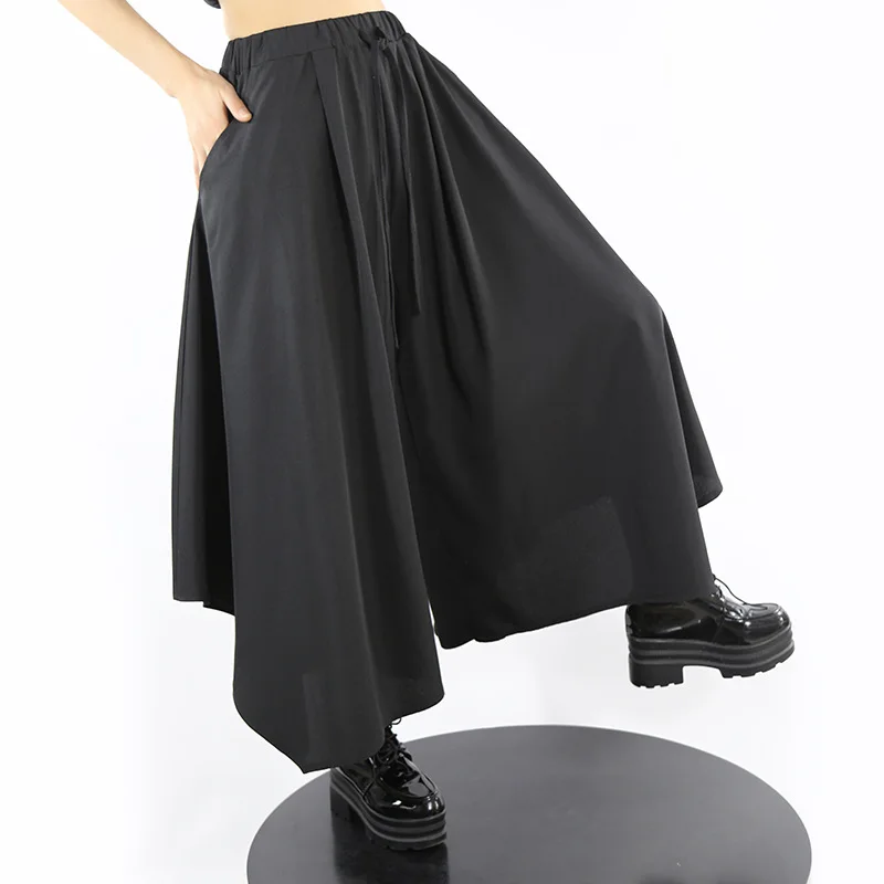 Ladies Wide Leg Pants Spring And Autumn New Japanese Retro Fashion Thin Dark Casual Super Loose Pants