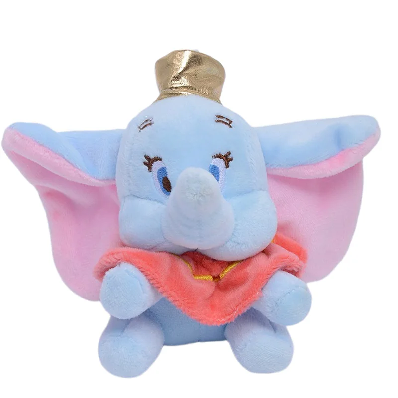 Мягкая Плюшевая мини-игрушка Disney Store, мини брелки с короной и слоном, 12 см, 4,7 дюйма, для рюкзаков, фильмов и ТВ, кукла из аниме