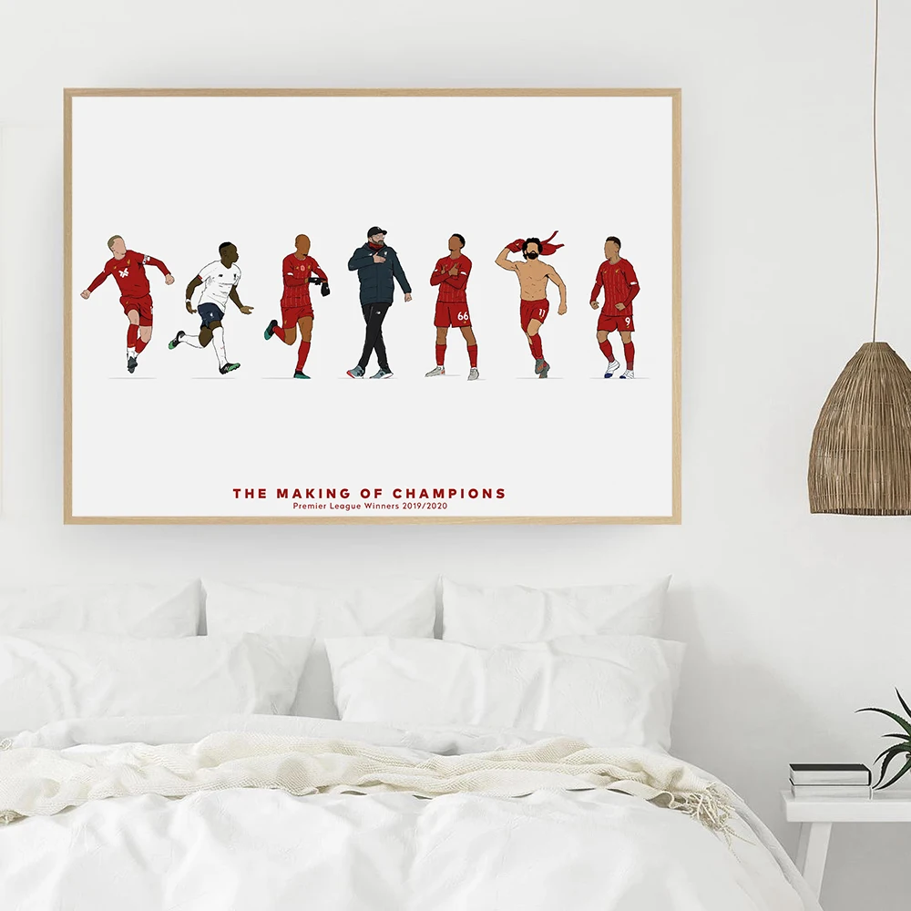 Football Club Sport Star Winner Retro Poster Prints Soccer Player Canvas Painting Room Wall Art Picture Home Decoration Cuadros