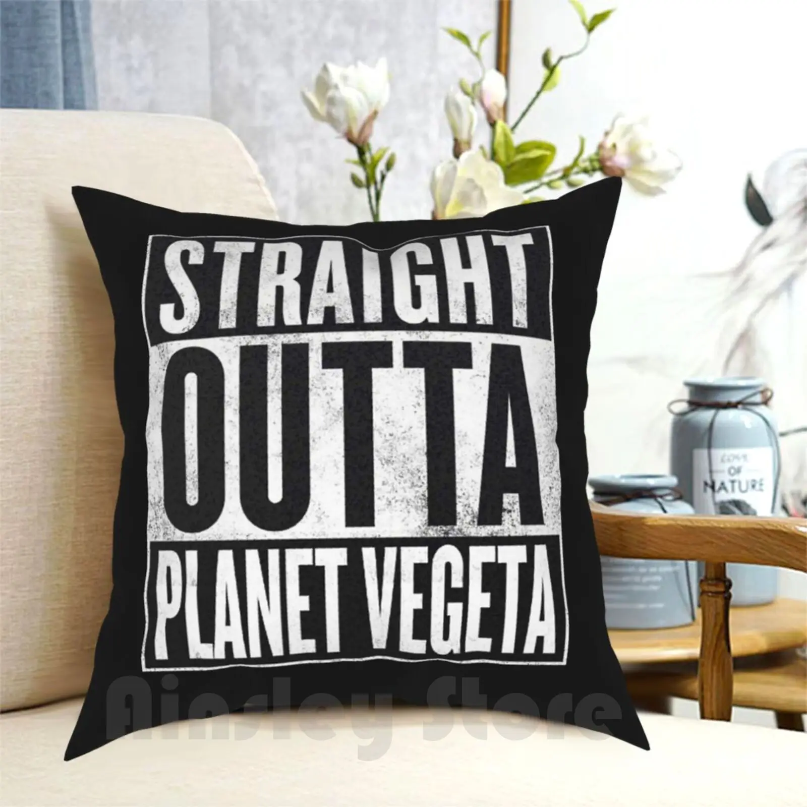 Straight Outta Planet-Z Pillow Case Printed Home Soft DIY Pillow cover Straight Outta Compton Meme Straight Outta Namek