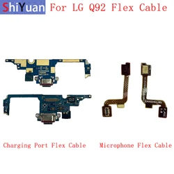 USB Charging Port Connector Board Parts Flex Cable For LG Q92 5G Microphone Flex Cable Replacement Part