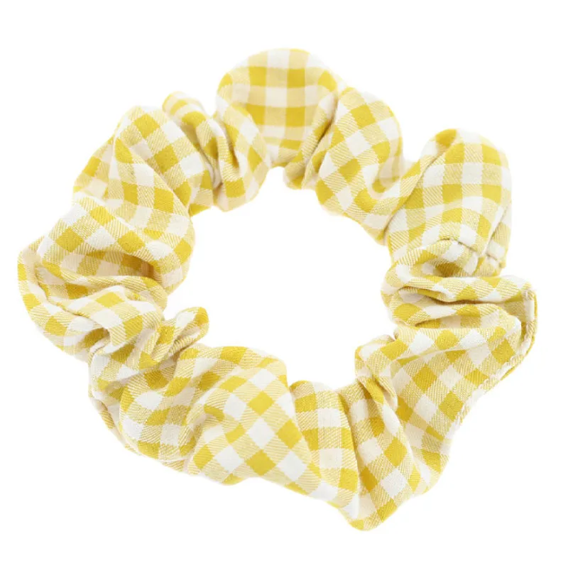 Refreshing  Style Plaid Scrunchies Women Check Design Elastic Hair Bands Girls Hair Ties  Hair Accessories