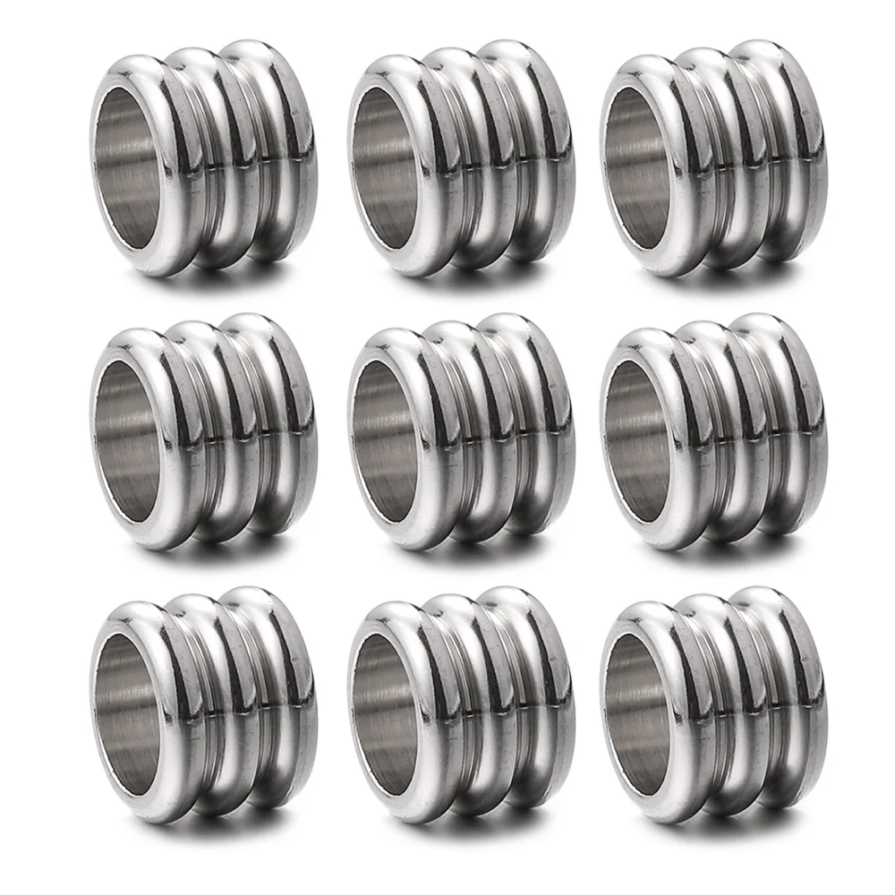 20pcs Lot Hole 3 4 5 6 MM Stainless Steel Spacer Charm Tube Beads Charms for Charms Bracelets DIY Jewelry Making Wholesale Bulk