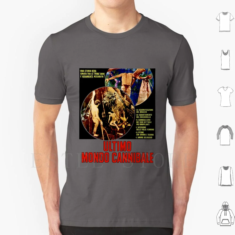 Ultimo Mondo Cannibale ( 1977 ) Ruggero Deodato T Shirt Print Cotton Ultimo Mondo Cannibale Green Inferno Ruggero Deodato
