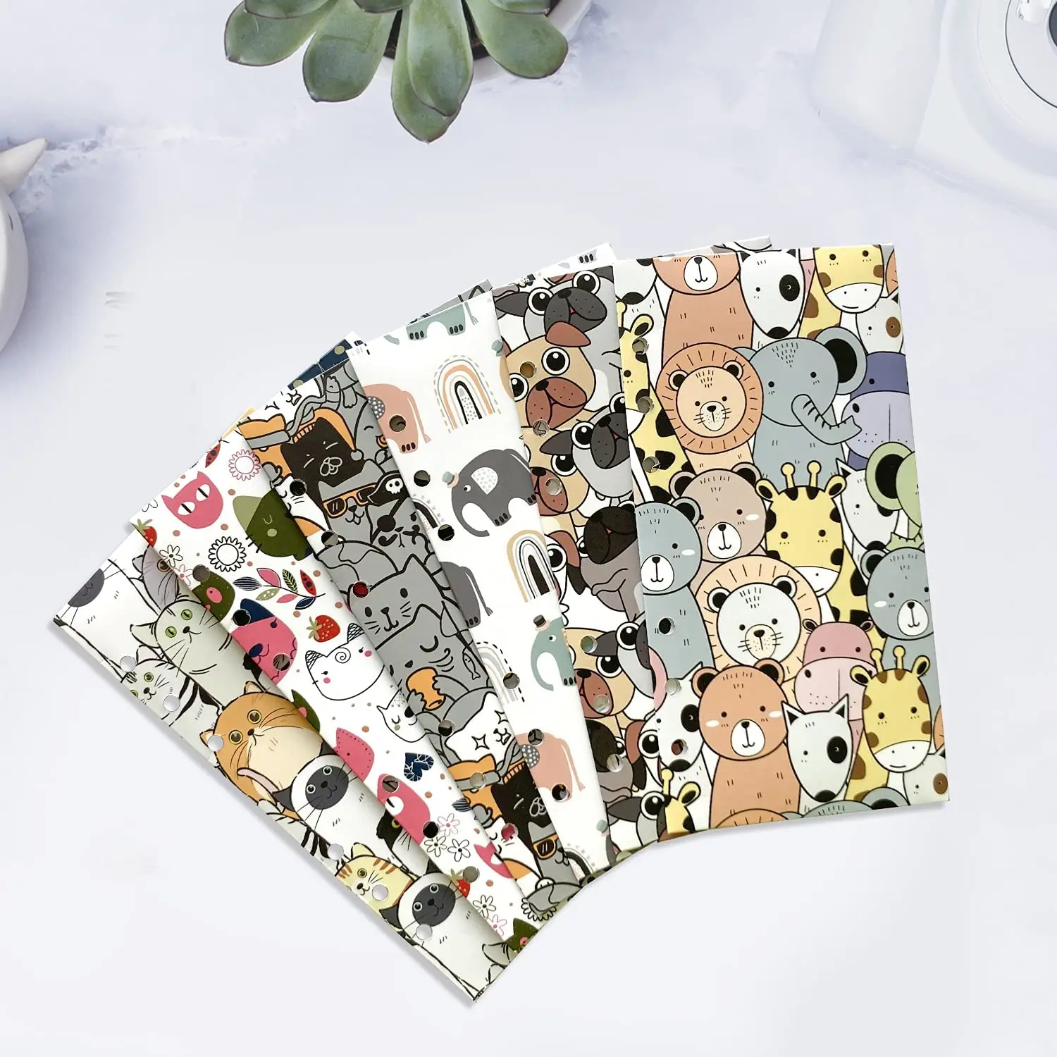 26 Pcs A6 Binder Budget Cash Envelope System for Money Savings Cute Animal Theme,with Expense Tracker Sheets for Finance Record