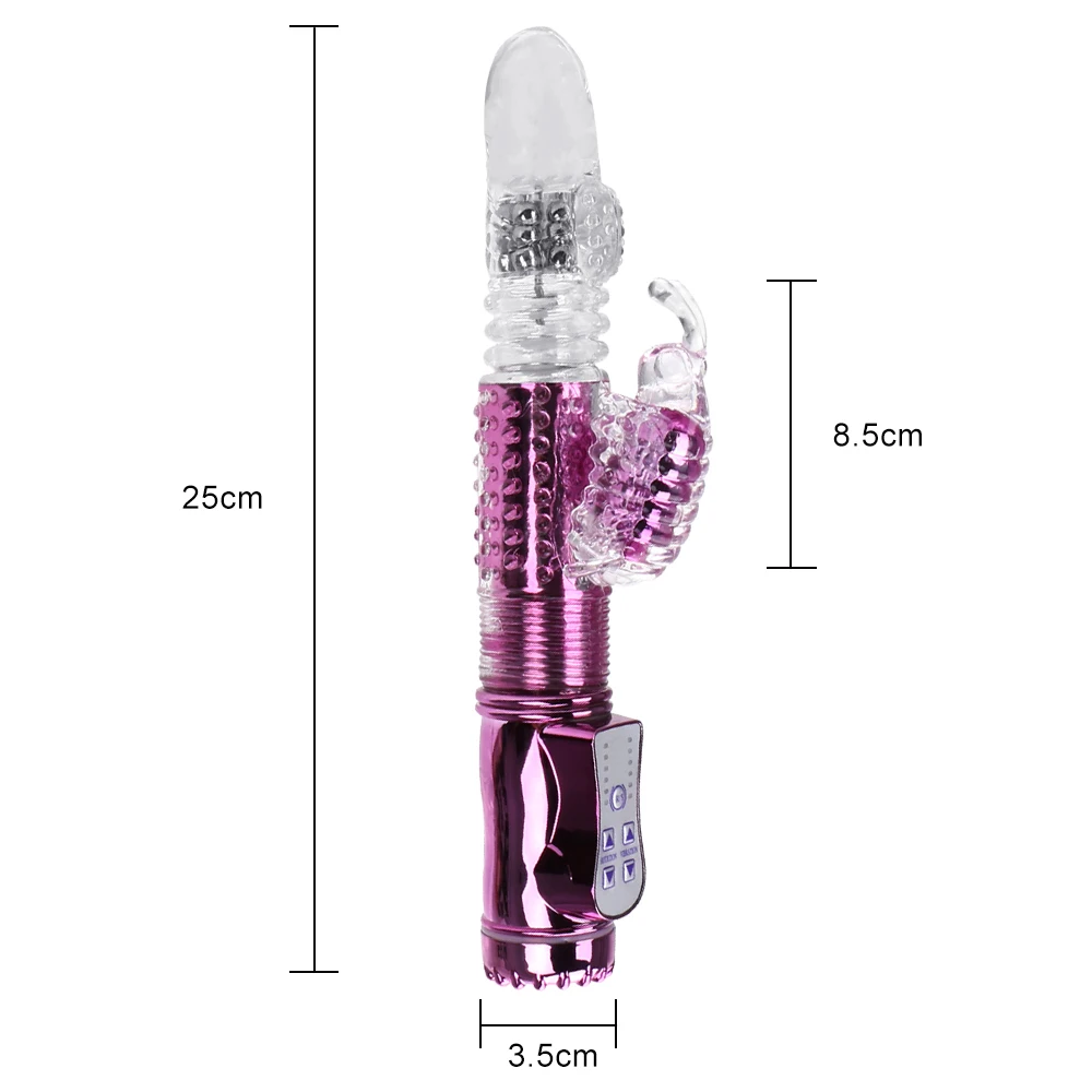 Rabbit Vibrator Telescopic Dildo Vibrator G-Spot Clit AV Stick Stimulator Vaginal Massager Sex Toys for Women Female rechargable