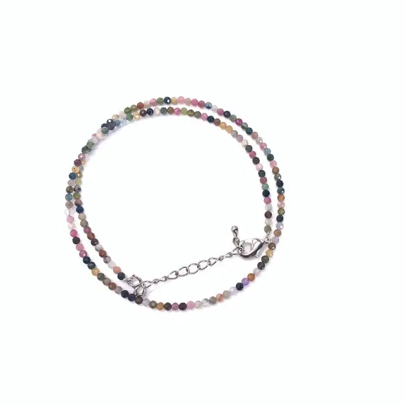 Natürlicher Kristallquarz-Achat-Turmalin-Stein, 2–3 mm, Schneidperlen, Mini-Halsketten, Armband eignen sich für Geschenke für Männer und Frauen – Detail 25