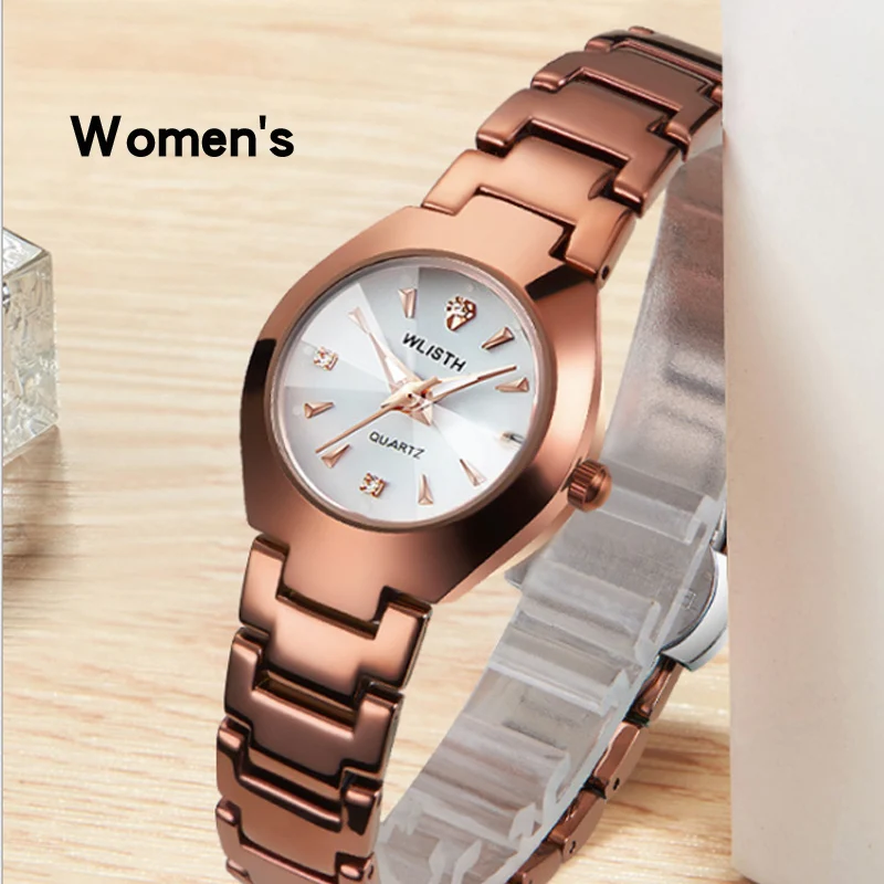 Montre étanche en acier tungstène pour hommes et femmes, pour amoureux de la mode, cadran lumineux, bande en acier, montre à Quartz pour étudiant